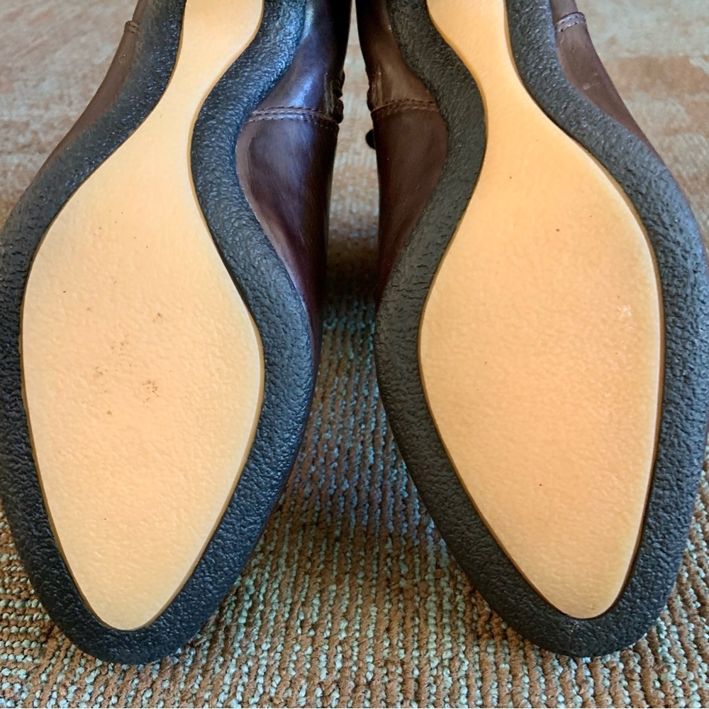 Sam Edelman Espresso Bean Brown Leather Maddox Side Zip Ankle Boots, size 9.5 - Picture 10 of 11